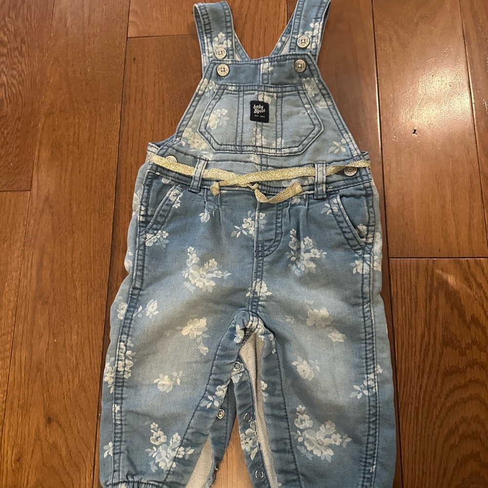 OshKosh B'gosh Blue Floral Overalls